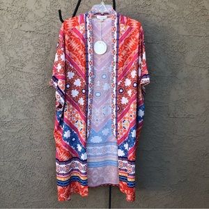 NWT UMGEE Open Front Kimono Sz 1XL